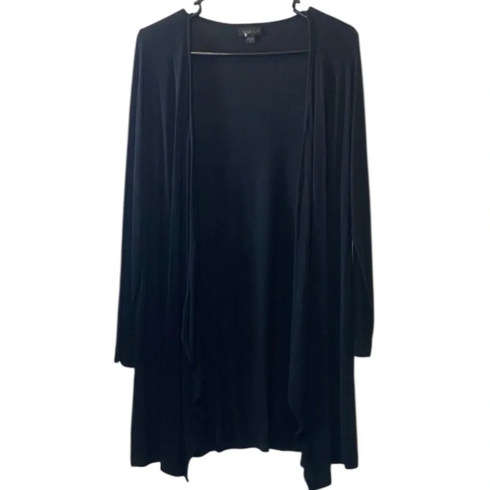 J Jill Wearever‎ Collection Cardigan Women’s XS Black Lightweight Stretch Knit